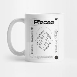 Pisces Zodiac Sign Personality Card Mug